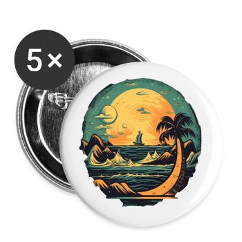 Strand - Buttons klein 25 mm (5er Pack) - Weiß - Vorne