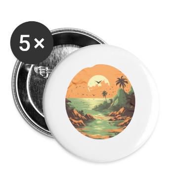 Strand - Buttons klein 25 mm (5er Pack) - Weiß - Vorne