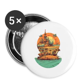 Strand - Buttons klein 25 mm (5er Pack) - Weiß - Vorne