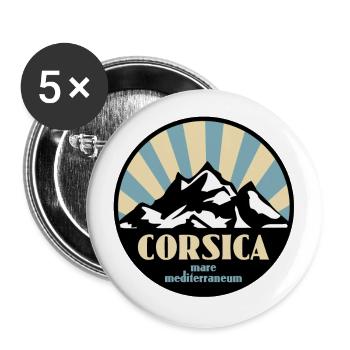 Corsica - Buttons klein 25 mm (5er Pack) - Weiß - Vorne