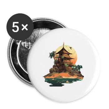 Strand - Buttons klein 25 mm (5er Pack) - Weiß - Vorne