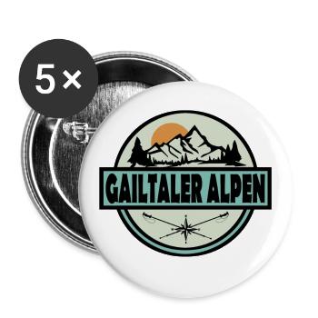 Gailtaler Alpen - Buttons klein 25 mm (5er Pack) - Weiß - Vorne