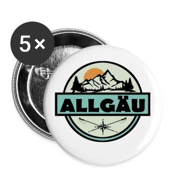 Allgäu - Buttons klein 25 mm (5er Pack) - Weiß - Vorne