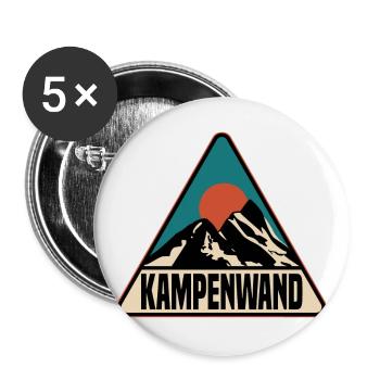 Kampenwand - Buttons klein 25 mm (5er Pack) - Weiß - Vorne