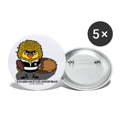 LA NAISSANCE D'UN RUGBYMAN ! - Buttons small 1''/25 mm (5-pack)