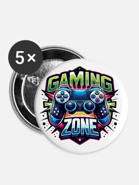 Gaming Zone - Controller Illustration - Buttons klein 25 mm (5er Pack) - Weiß