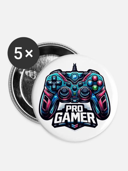 Pro Gamer - Controller Illustration - Buttons klein 25 mm (5er Pack) - Weiß