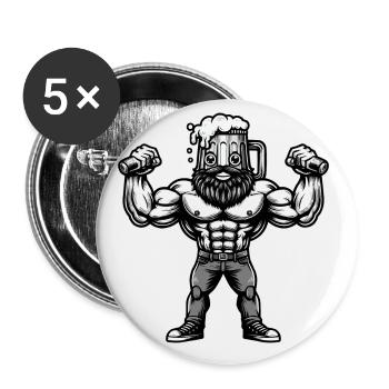 Saufkopp - Buttons small 1''/25 mm (5-pack) - white - Front