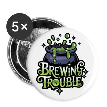 Hexenkessel – Problème de brassage - Lot de 5 petits badges (25 mm) - blanc - Devant