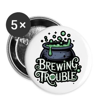 Hexenkessel – Problème de brassage - Lot de 5 petits badges (25 mm) - blanc - Devant