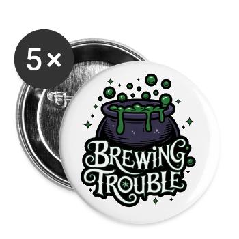 Hexenkessel – Problème de brassage - Lot de 5 petits badges (25 mm) - blanc - Devant