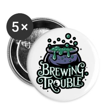 Hexenkessel – Problème de brassage - Lot de 5 petits badges (25 mm) - blanc - Devant