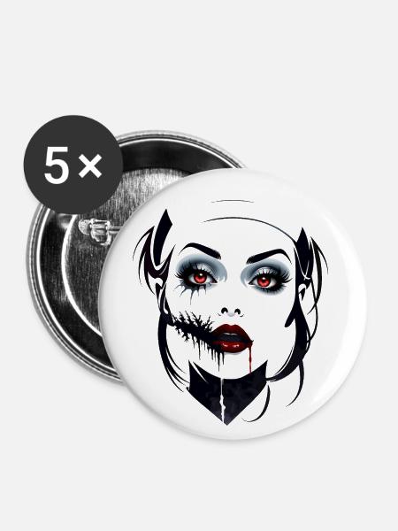 Die Krankenschwester II - Buttons klein 25 mm (5er Pack) - Weiß