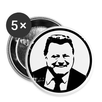 FJS - vintage - Buttons klein 25 mm (5er Pack) - Weiß - Vorne