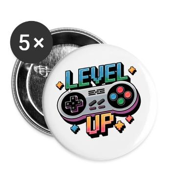 Level Up – Gaming Controller - Buttons small 1''/25 mm (5-pack) - white - Front