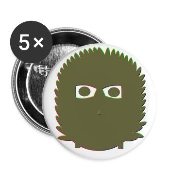 Bête - Lot de 5 petits badges (25 mm) - blanc - Devant