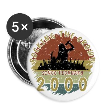 25. Geburtstag Rocking the crowd SNG 02/2000 - Buttons klein 25 mm (5er Pack) - Weiß - Vorne