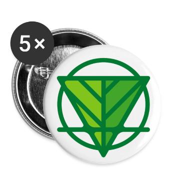 ÉLÉMENT TERRE - Lot de 5 petits badges (25 mm) - blanc - Devant