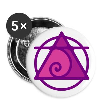 ÉLÉMENT AIR - Lot de 5 petits badges (25 mm) - blanc - Devant