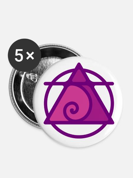 LUFT-ELEMENT - Buttons klein 25 mm (5er Pack) - Weiß