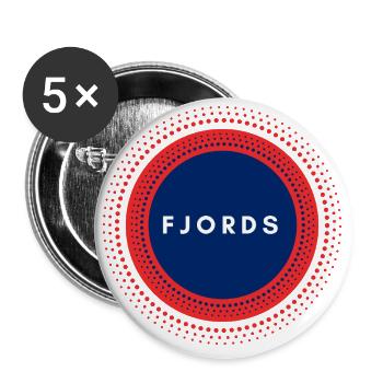 Norwegische Fjorde - Buttons klein 25 mm (5er Pack) - Weiß - Vorne
