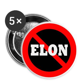Anti Elon - Buttons small 1''/25 mm (5-pack) - white - Front