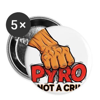 Pyro Statement Shirt – Dein Feuerwerk ist Kunst! - Buttons klein 25 mm (5er Pack) - Weiß - Vorne