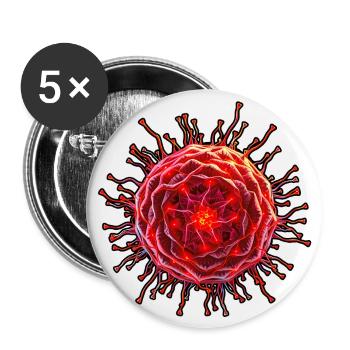 Nuclear Fusion 002 - Buttons small 1''/25 mm (5-pack) - white - Front