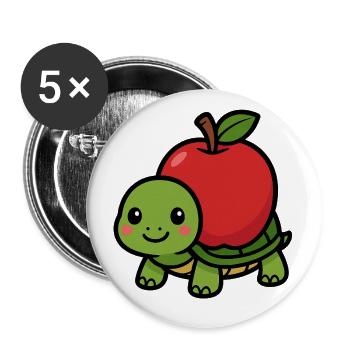 Apple Toad - Buttons small 1''/25 mm (5-pack) - white - Front