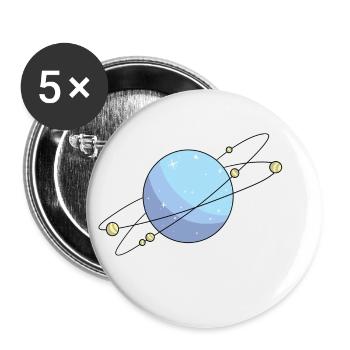 planet - Buttons small 1''/25 mm (5-pack) - white - Front