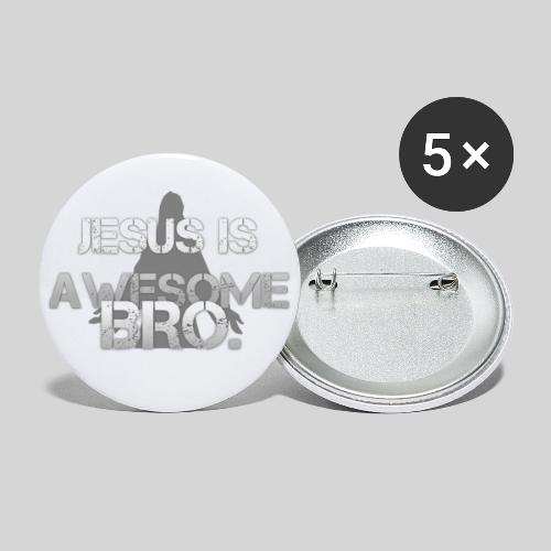 Jesus ist genial Bruder ein tolles Geschenk - Buttons klein 25 mm (5er Pack)