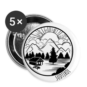 Tyrol South Tyrol Alps Mountains Gift - Buttons small 1''/25 mm (5-pack) - white - Front