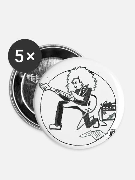 Gabba Gabba Hé! - Lot de 5 petits badges (25 mm) - blanc