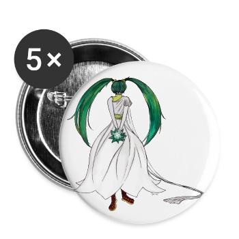 Spring fairy - May lily of the valley flower - Buttons small 1''/25 mm (5-pack) - white - Front