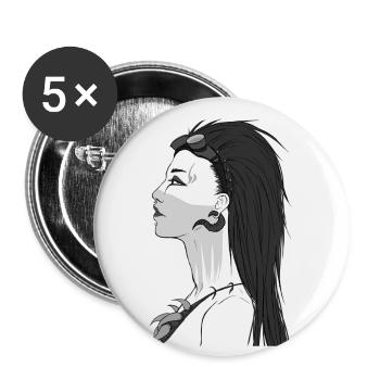 Apocalyptica Grafikbild Geschenkidee Schwarz-grau - Buttons klein 25 mm (5er Pack) - Weiß - Vorne