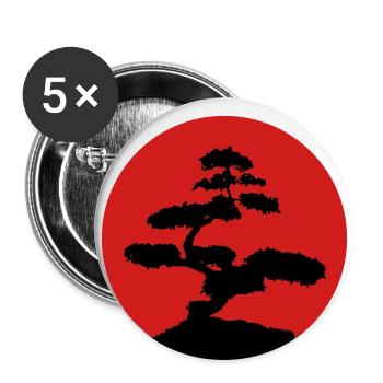 Bonsai Asia - Buttons small 1''/25 mm (5-pack) - white - Front