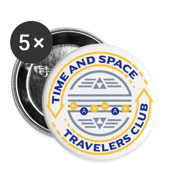 Time Travelers (Song) - Buttons small 1''/25 mm (5-pack) - white - Front