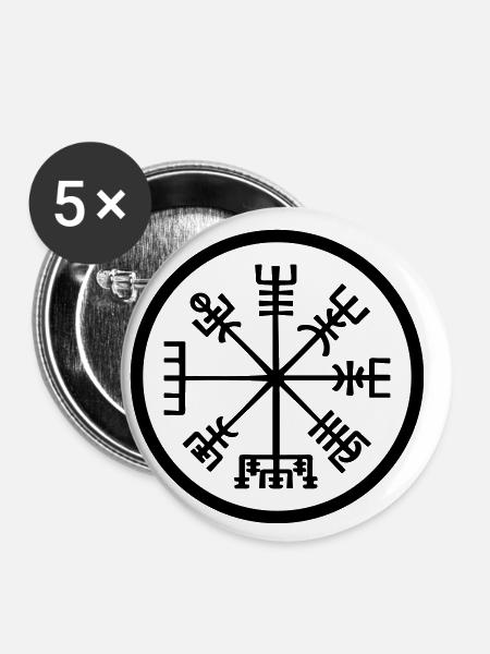 Vegvisir MT16 - Buttons small 1''/25 mm (5-pack) - white
