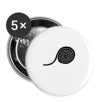 liquorice wheel - Buttons small 1''/25 mm (5-pack) - white - Front
