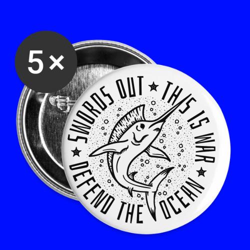 Swords out, Marlin! - Buttons klein 25 mm (5-pack)
