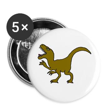 Tyrannosaurus Rex, T-Rex - Lot de 5 petits badges (25 mm) - blanc - Devant