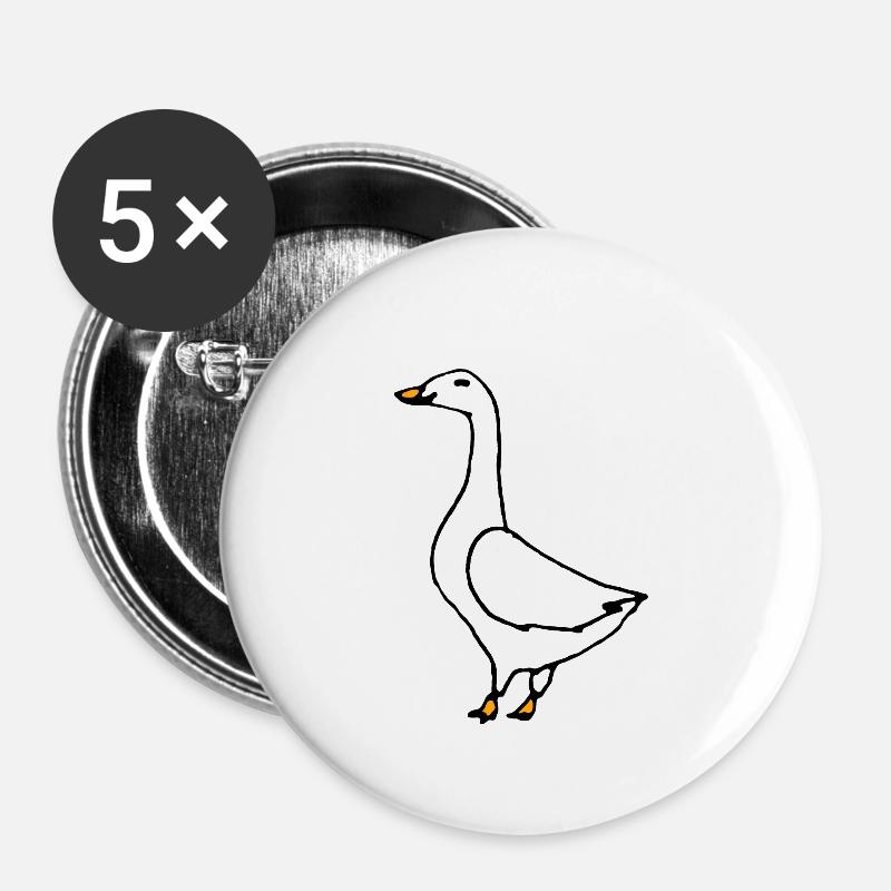 goose - Buttons small 1''/25 mm (5-pack) - white