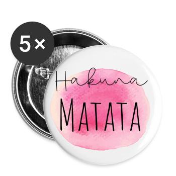 Hakuna - Buttons small 1''/25 mm (5-pack) - white - Front