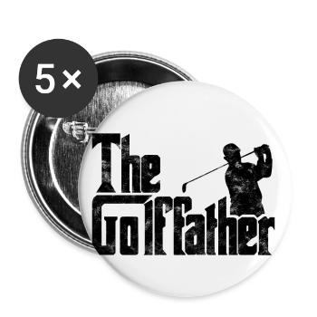 Golffather - Buttons klein 25 mm (5er Pack) - Weiß - Vorne