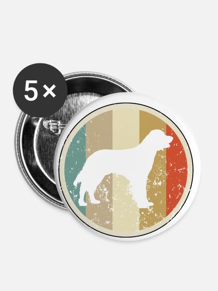 Deutsch Langhaar Jagdhund - Buttons klein 25 mm (5er Pack) - Weiß
