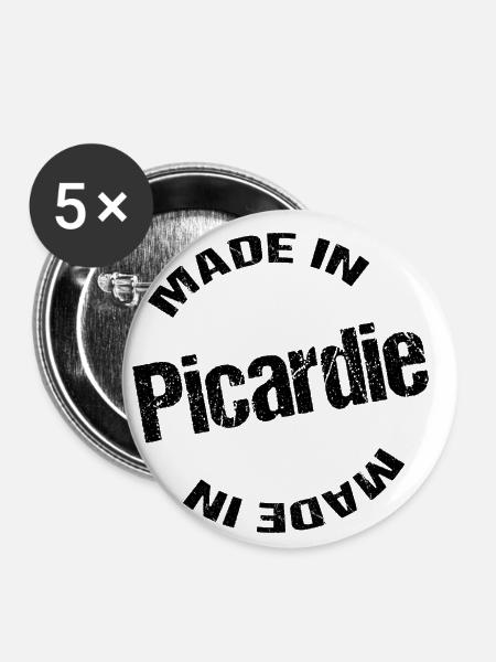 made in picardie - Buttons klein 25 mm (5er Pack) - Weiß