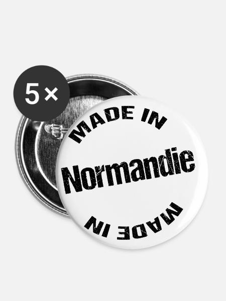 Made in normandie - Buttons klein 25 mm (5er Pack) - Weiß