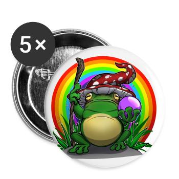 Magical frog - Buttons small 1''/25 mm (5-pack) - white - Front