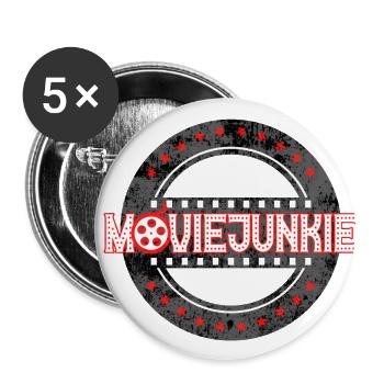 Movie Junkie - Buttons small 1''/25 mm (5-pack) - white - Front