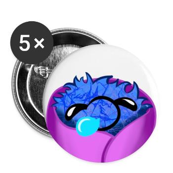 Sleep Puschel - Buttons klein 25 mm (5er Pack) - Weiß - Vorne